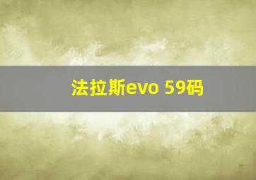 法拉斯evo 59码